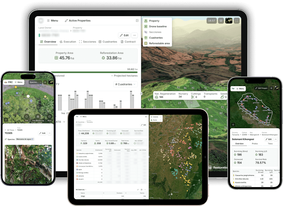 The Restoration Scope Field App on phones and tablets
